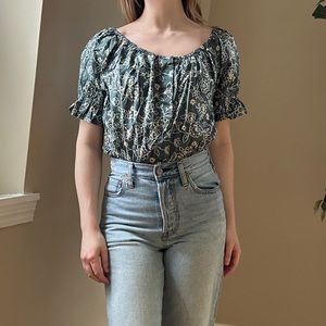 J Crew Cotton Puff Sleeve Blouse